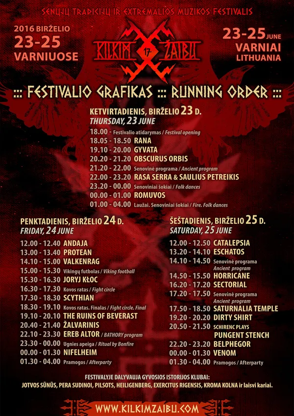 KILKIM ŽAIBU XVII running order is online!