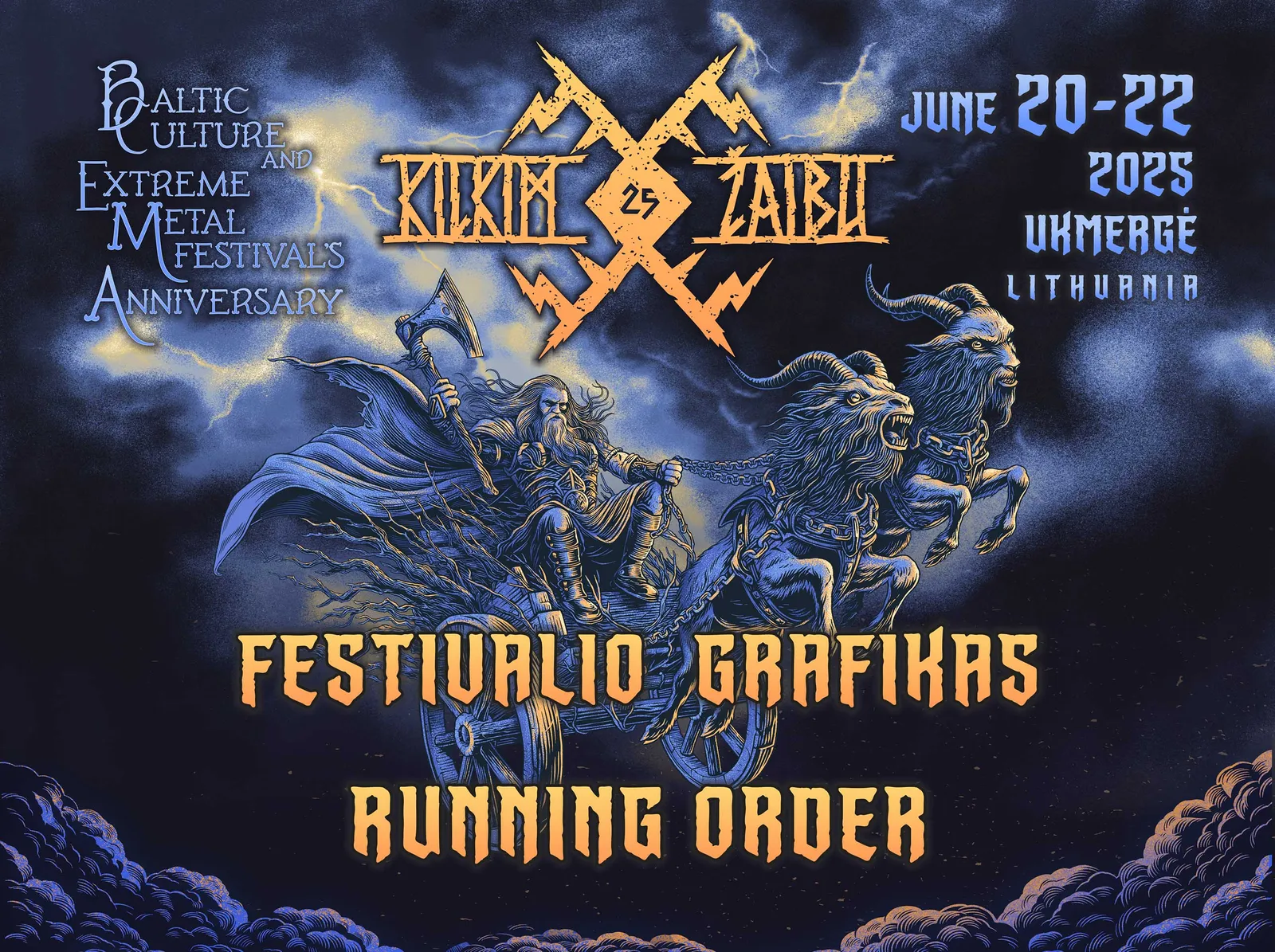 KILKIM ŽAIBU XXV Festival Running Order