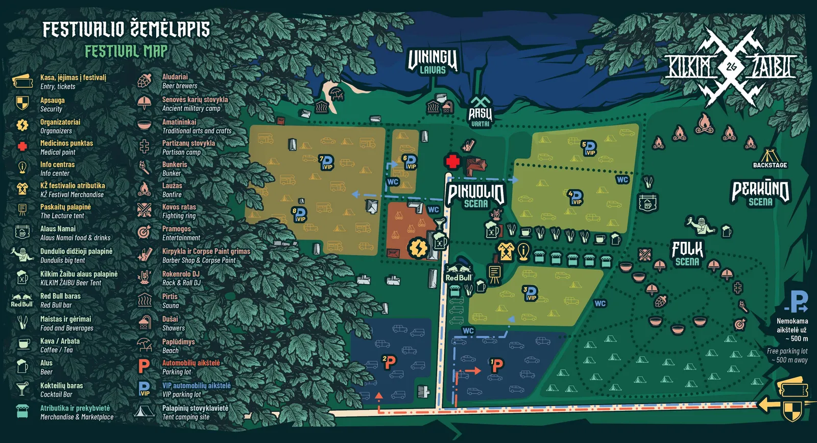 Arrival, Parking and Festival Rules at KILKIM ŽAIBU XXVI