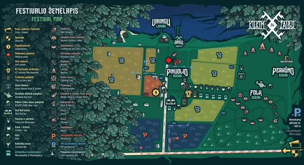 Atvykimas, parkavimas ir tvarka festivalyje KILKIM ŽAIBU XXVI